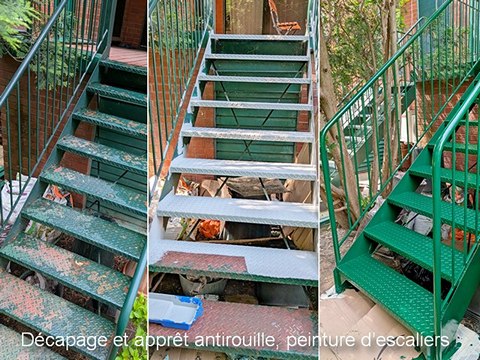 stairs antirust coveredge and painting